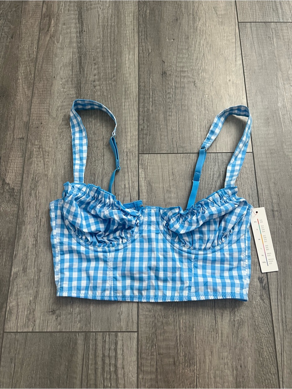 Target Blue and White Bralette Top